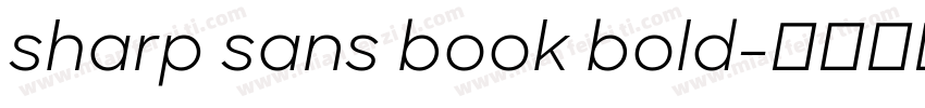 sharp sans book bold字体转换